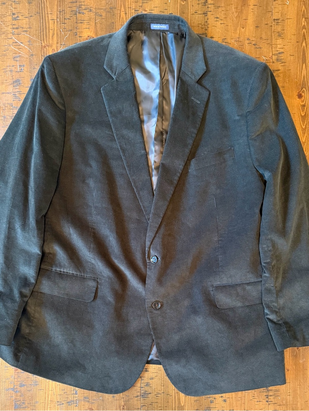 Stafford  Men's Green Corduroy Sport Coat. Size 50R